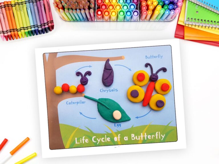 butterfly play doh mat