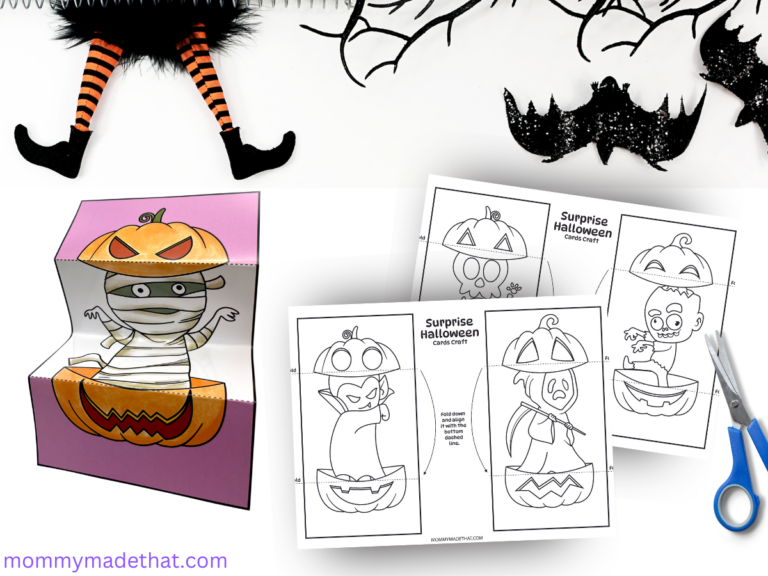 Halloween Coloring Surprise Card