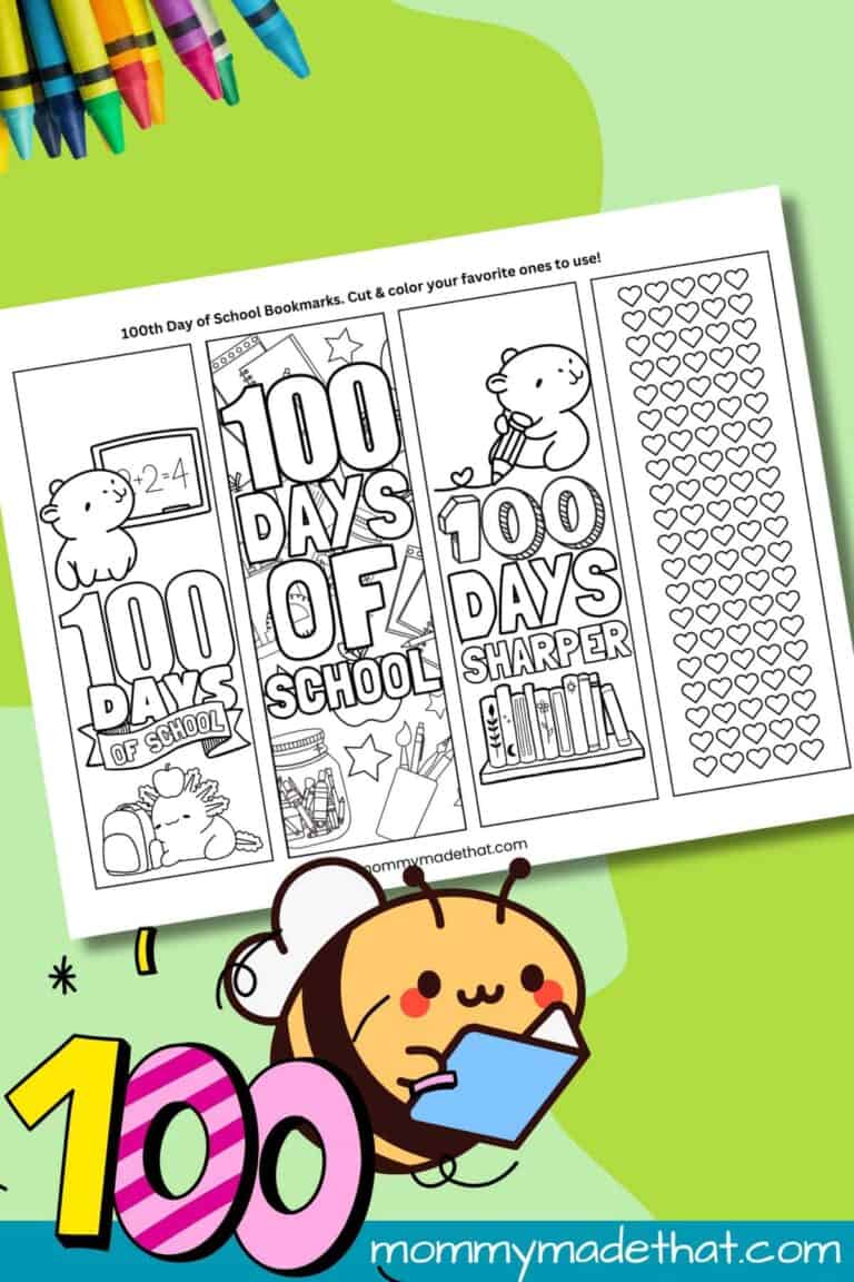 100 Days of School Bookmarks