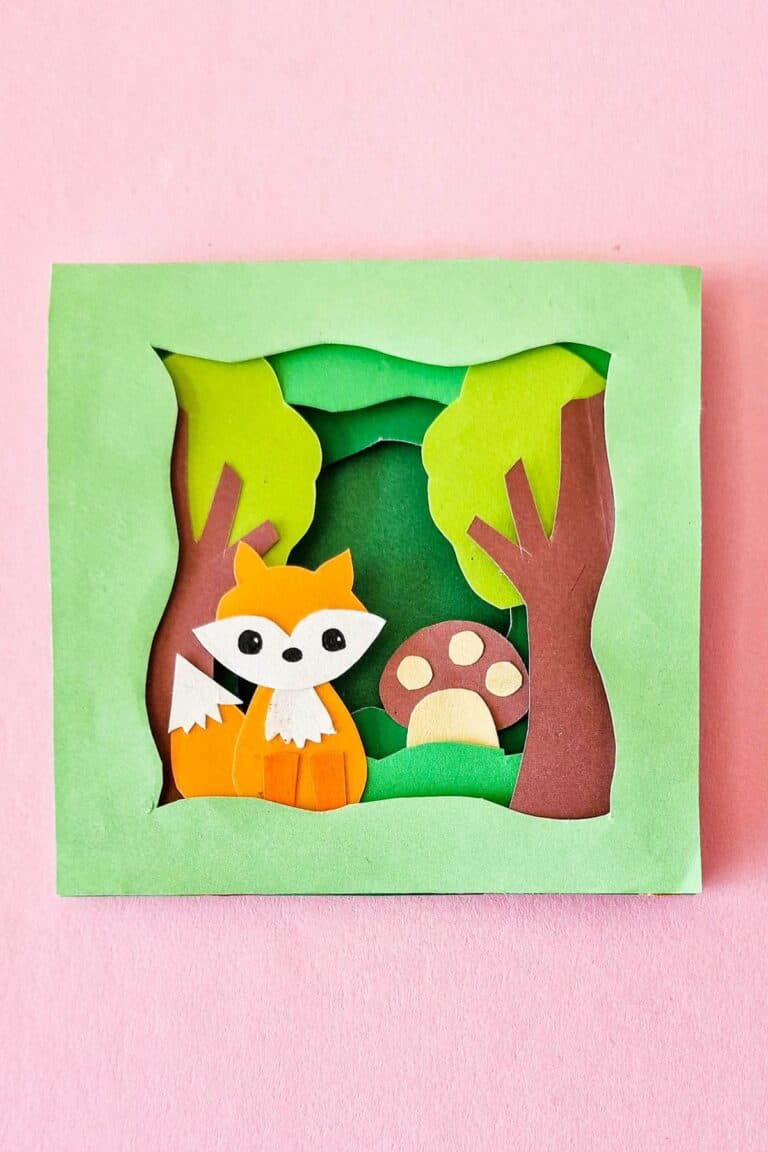 3D Paper Fox Scene