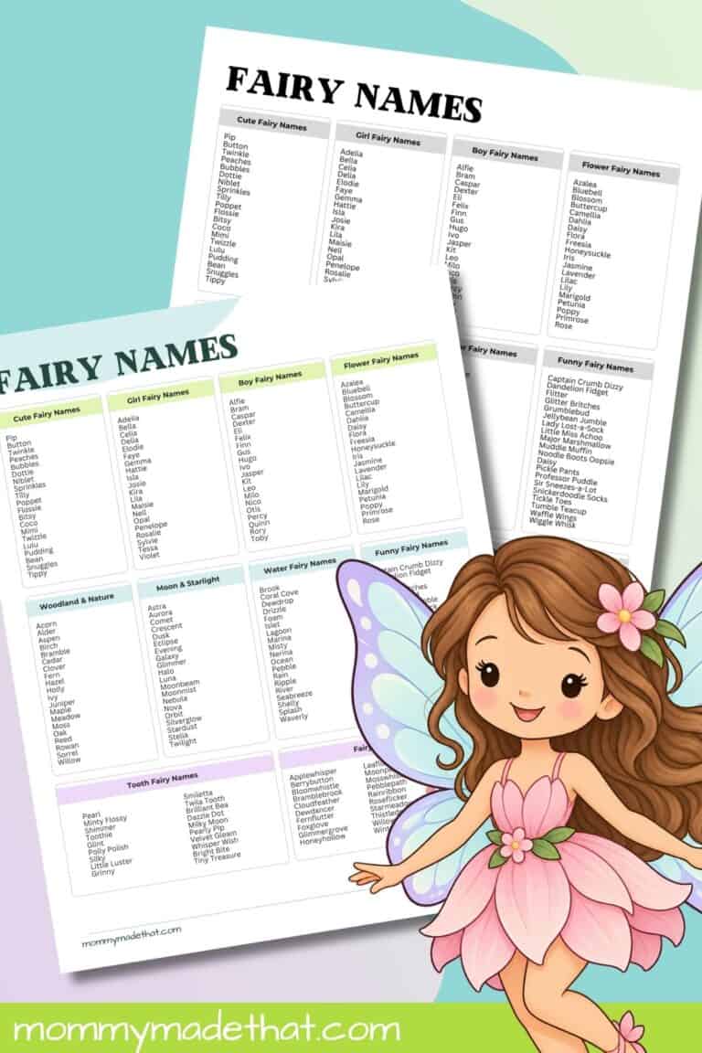Fairy Names Printable