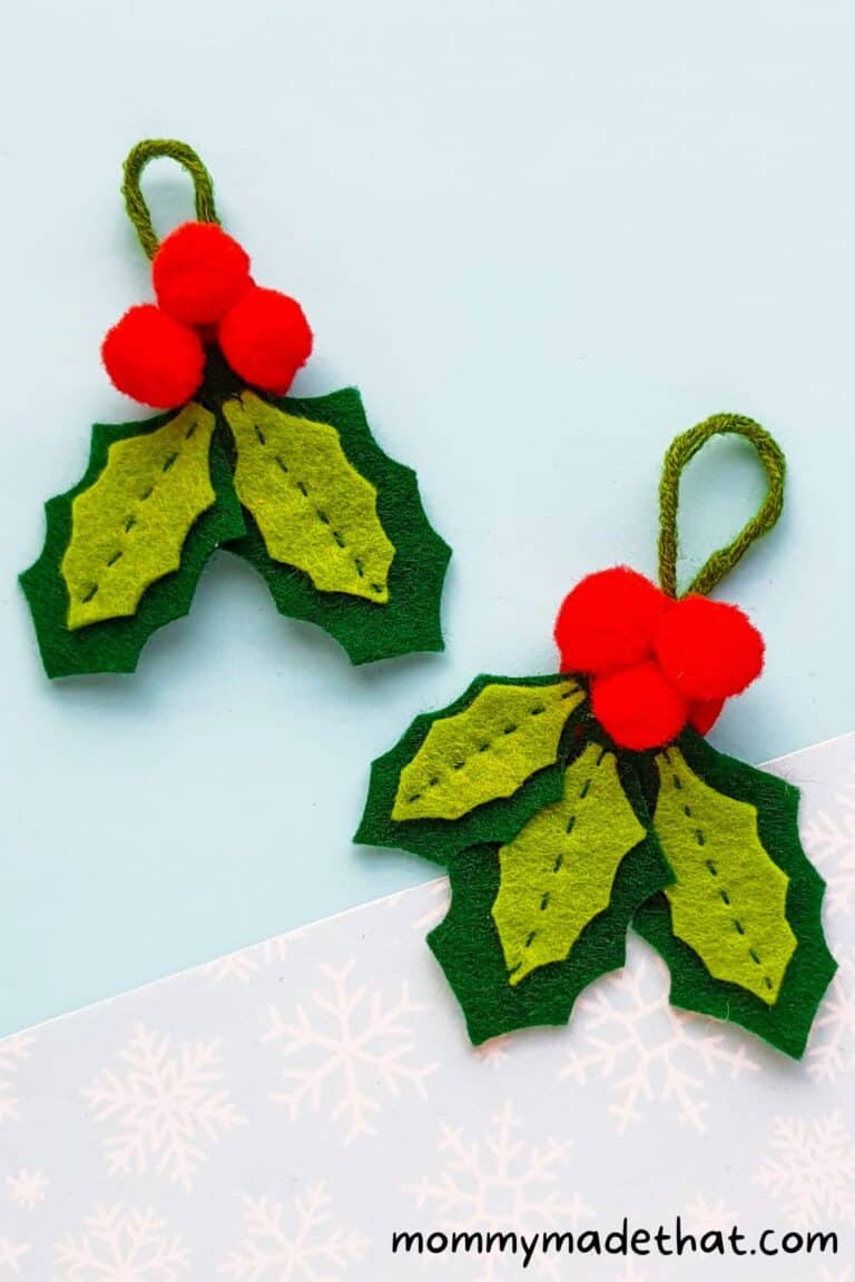 Felt Holly Berry Ornament