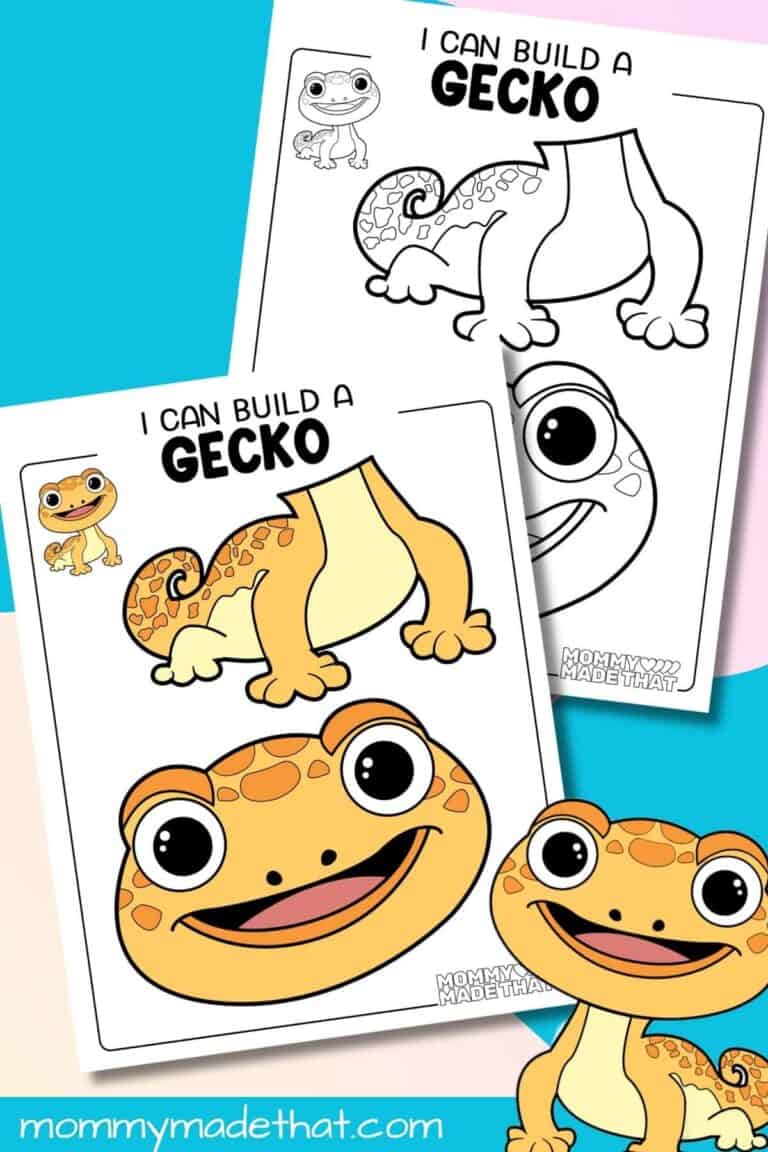 Gecko Cut and Paste Craft