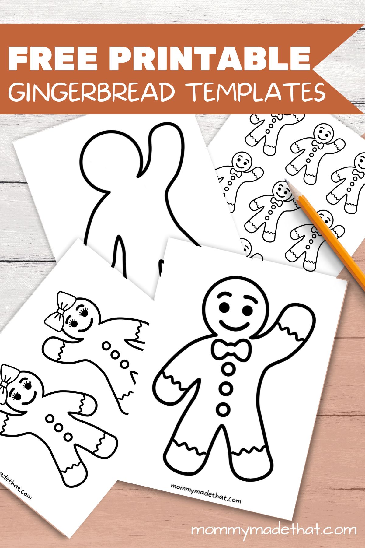 Gingerbread Man and Girl Templates
