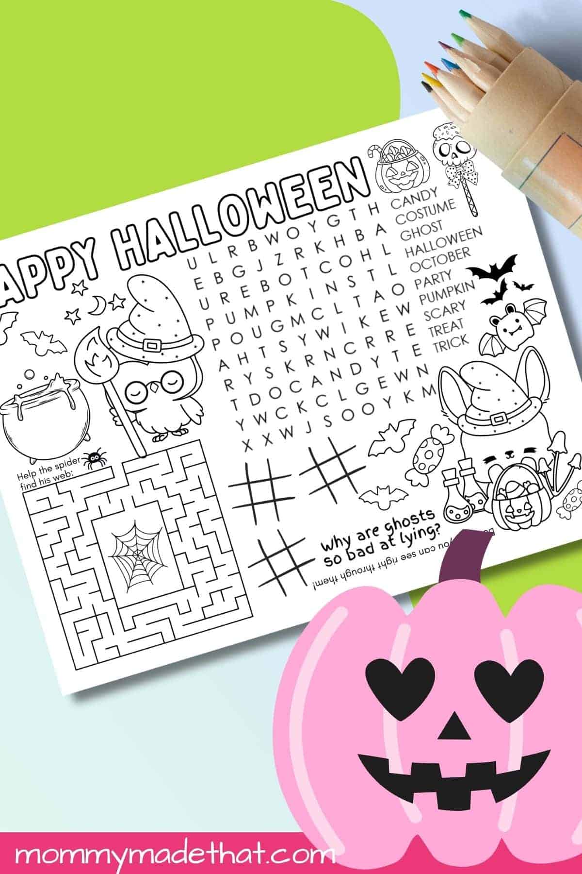 Halloween activity mat.