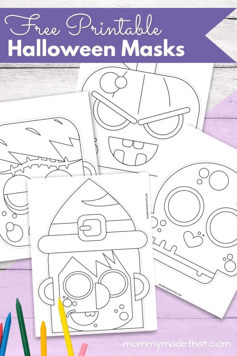 Halloween Coloring Masks