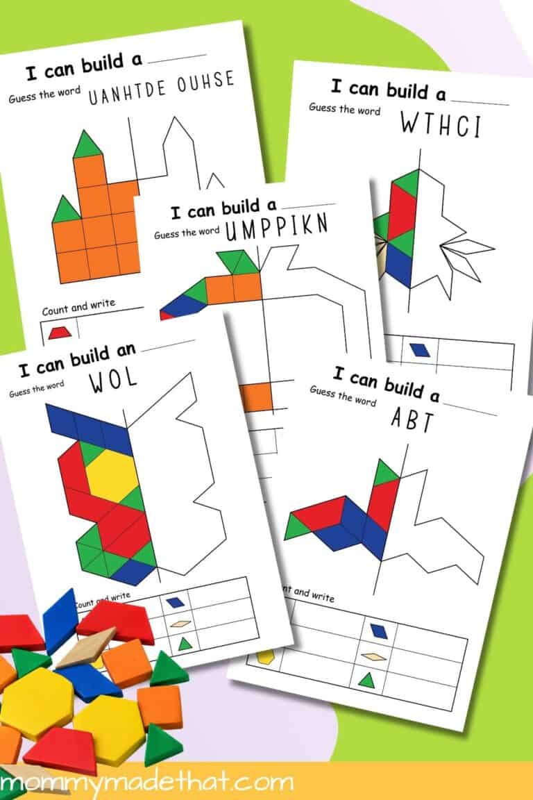 Halloween Symmetry Pattern Block Activities