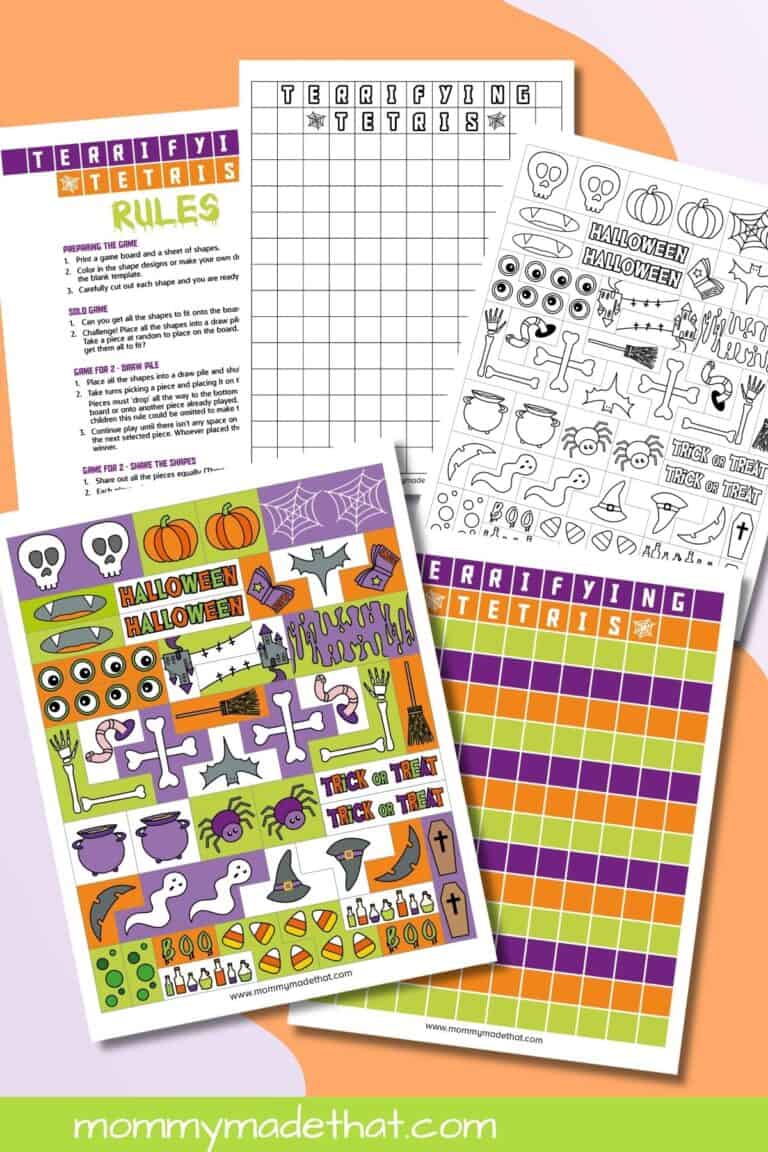 Halloween Tetris Printable Game