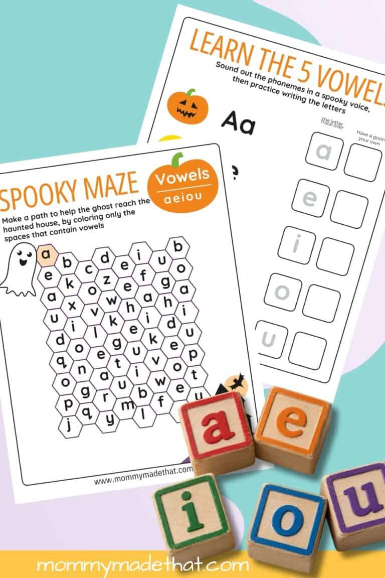 Halloween Vowel and Consonant Mazes