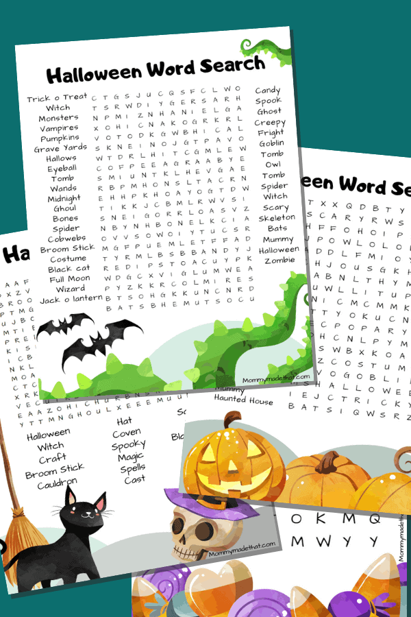 Halloween word searches
