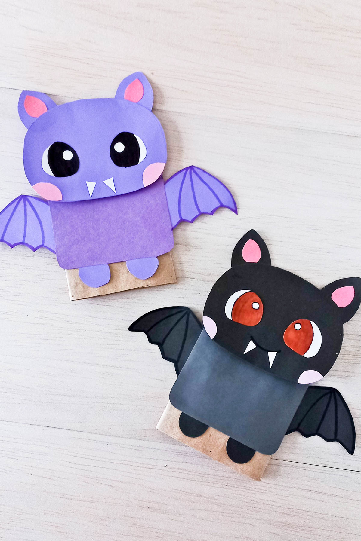 Paper Bag Bat Puppet