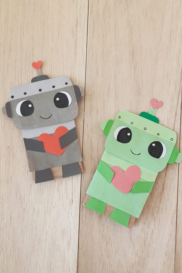 Paper Bag Robot Puppet