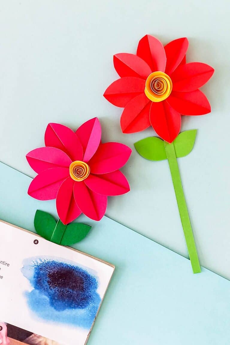 Paper Flower Bookmarks