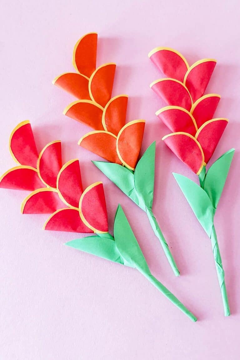 Paper Heliconia Flower Craft