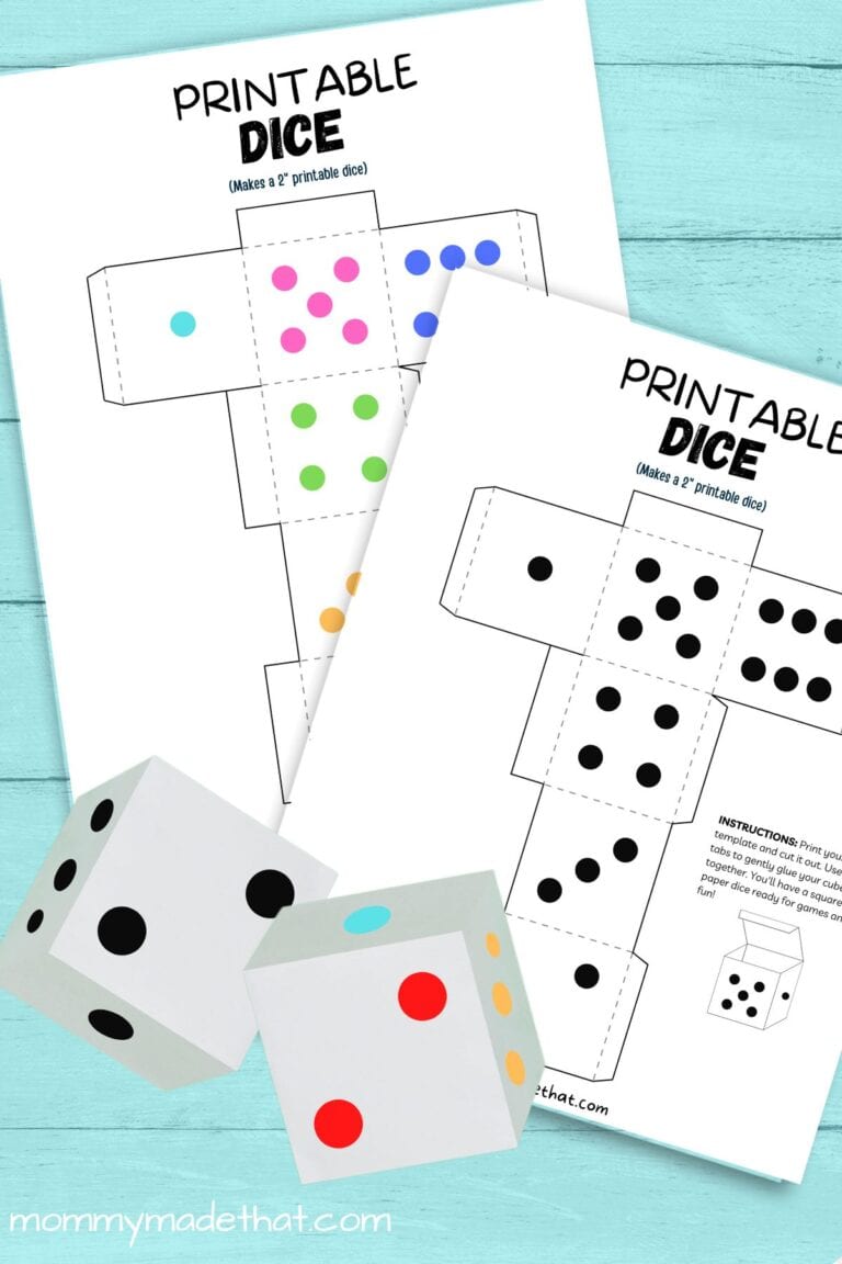 Printable Dice Templates