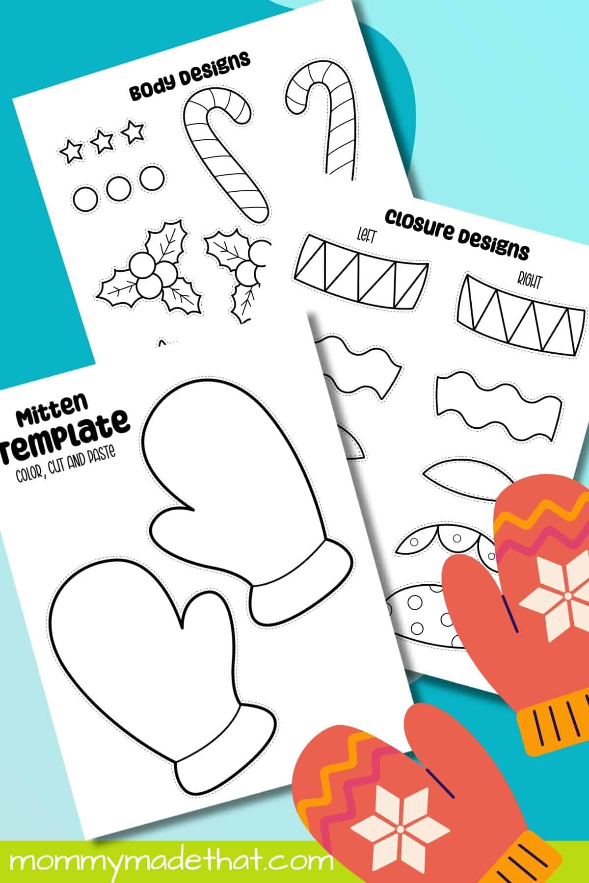 Printable Mittens Craft printable preview