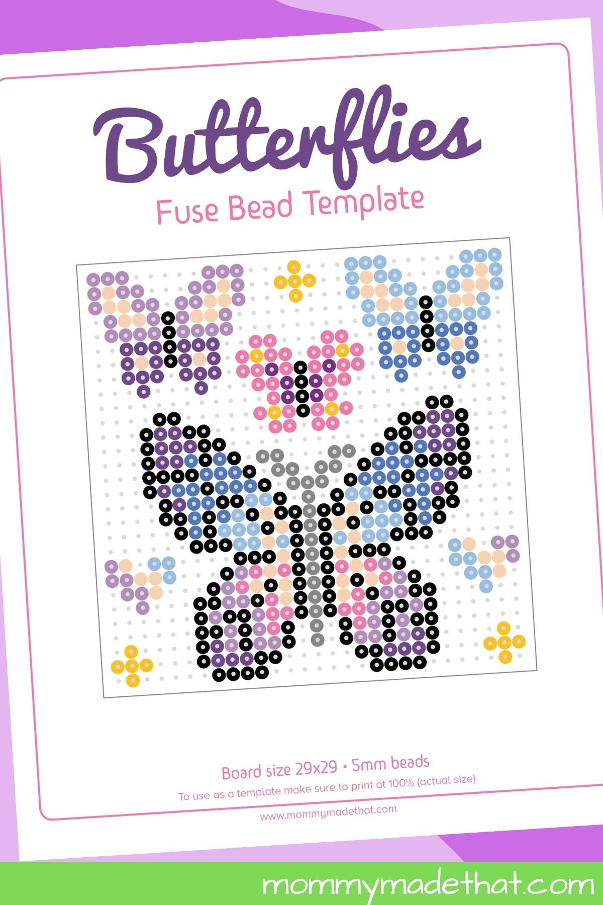 Butterfly fuse bead patterns