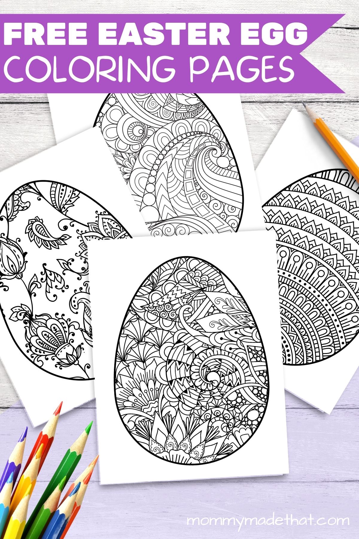 Easter egg mandala coloring pages