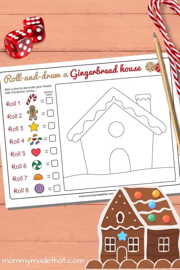 Roll a Gingerbread House Game