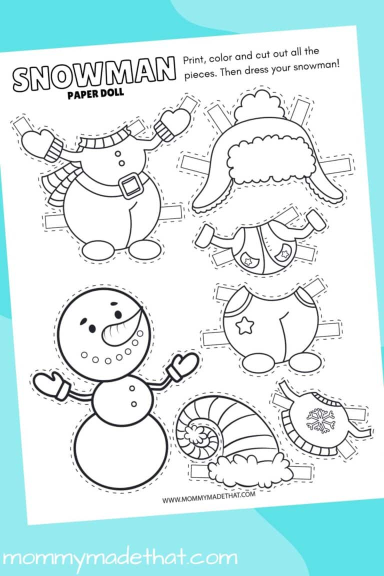 Snowman Paper Doll