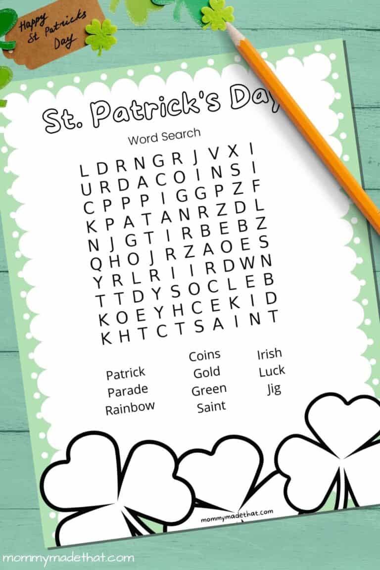 St. Patrick’s Day Word Search for Kids