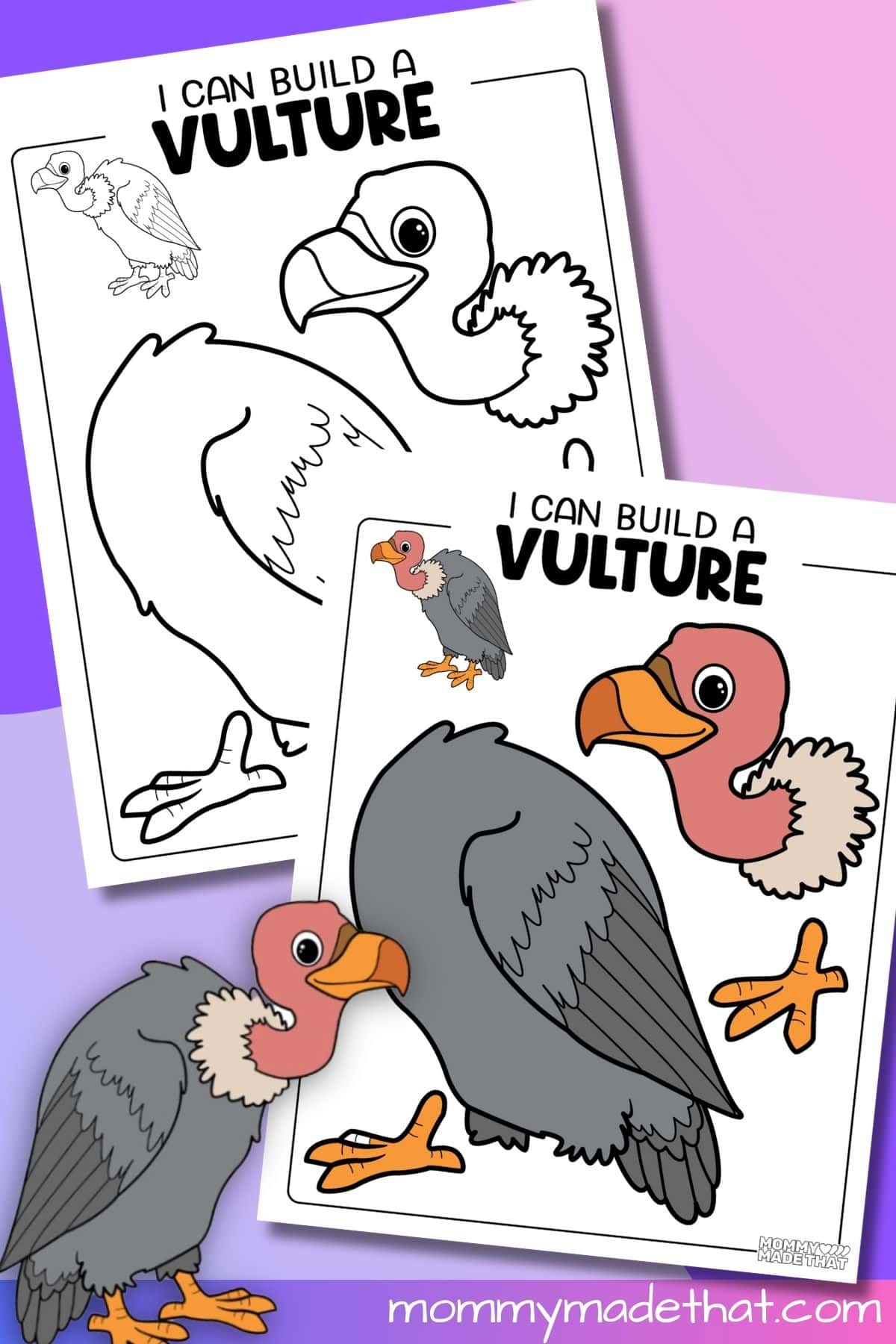 Printable vulture crat template.