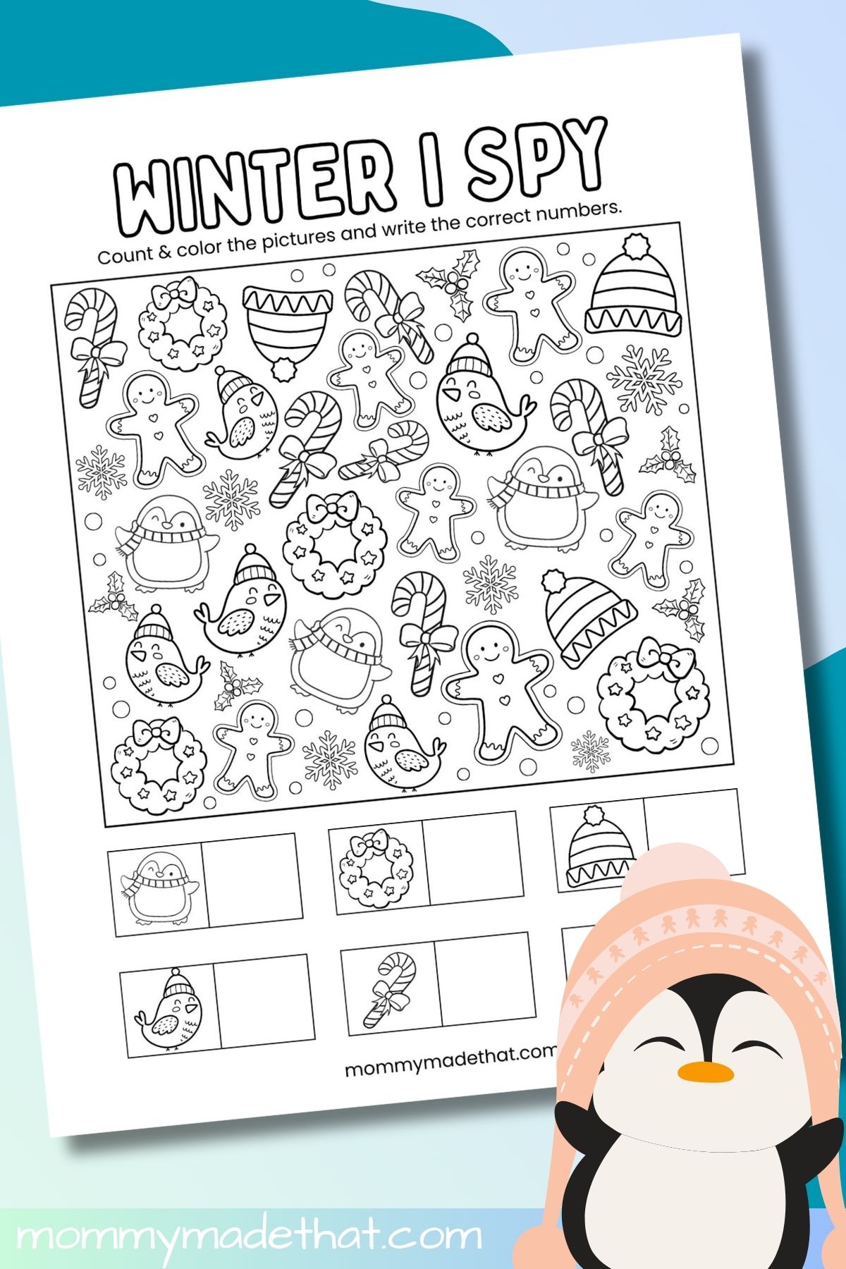 Winter I spy printable.