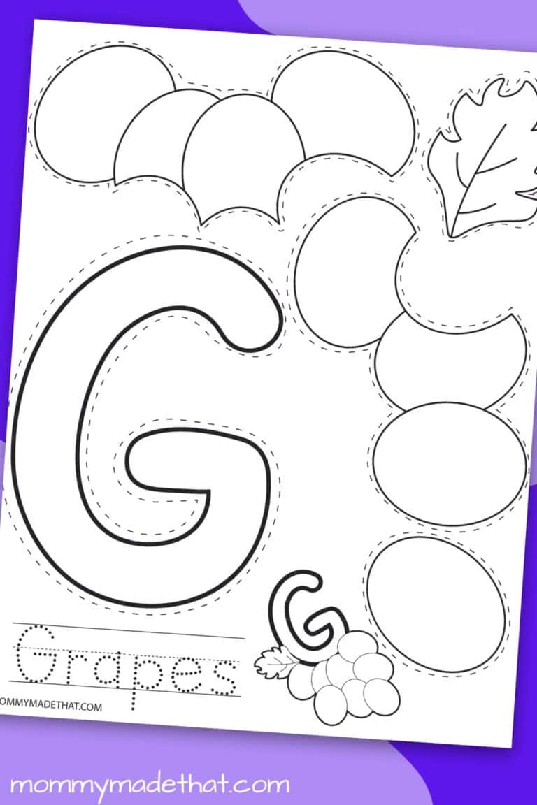 Letter G Grapes Craft