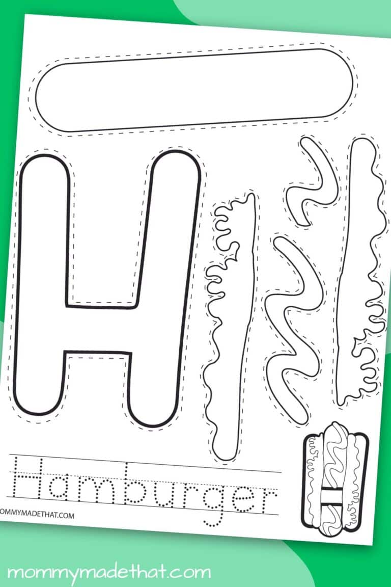 Letter H Hamburger Craft
