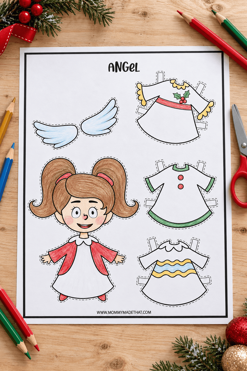 Angel Paper Doll printable preview