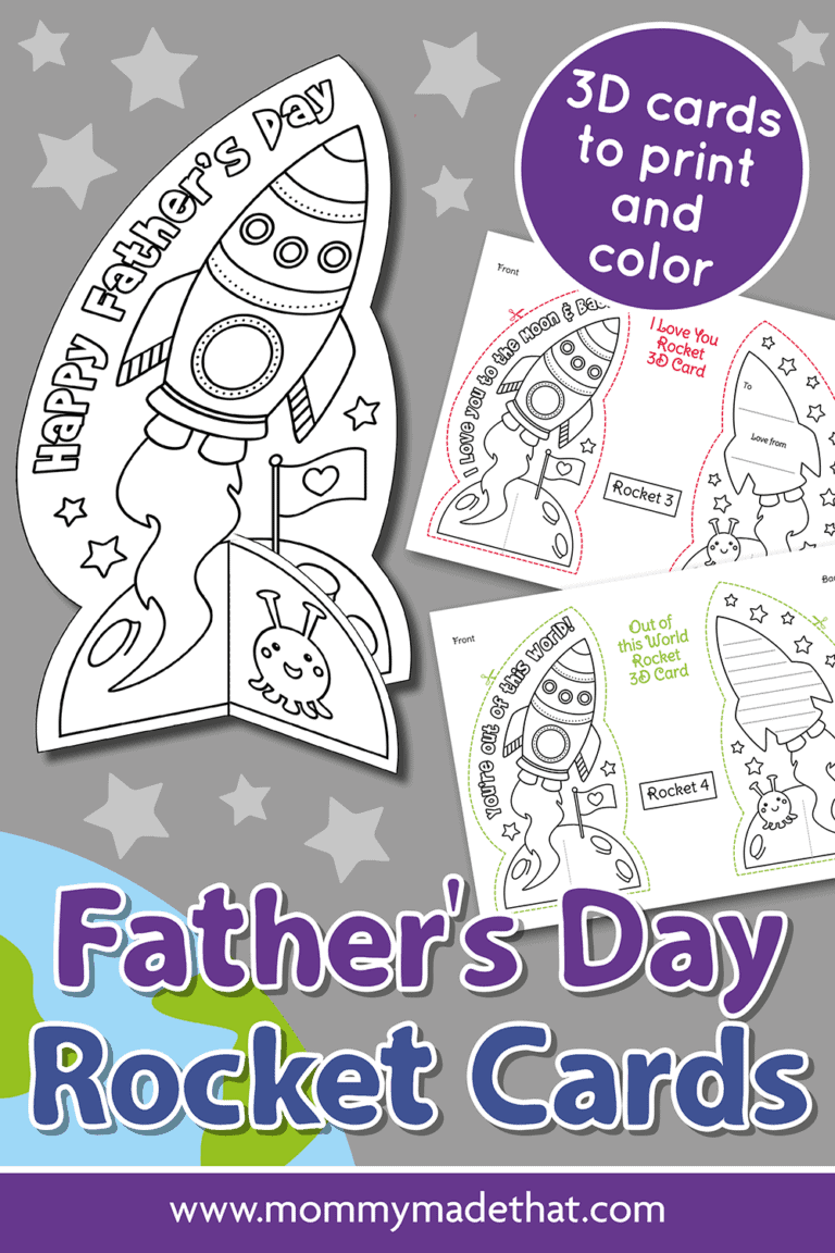 Father’s Day 3D Rocket Card
