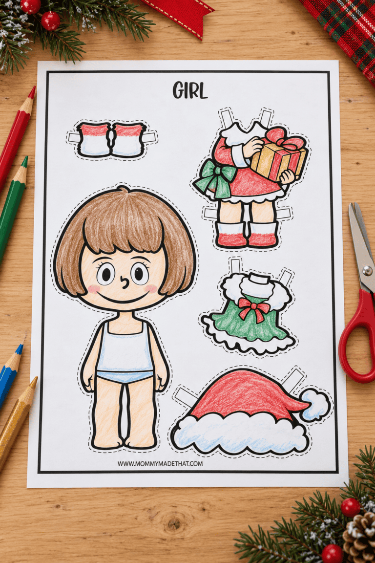 Christmas Girl Paper Doll