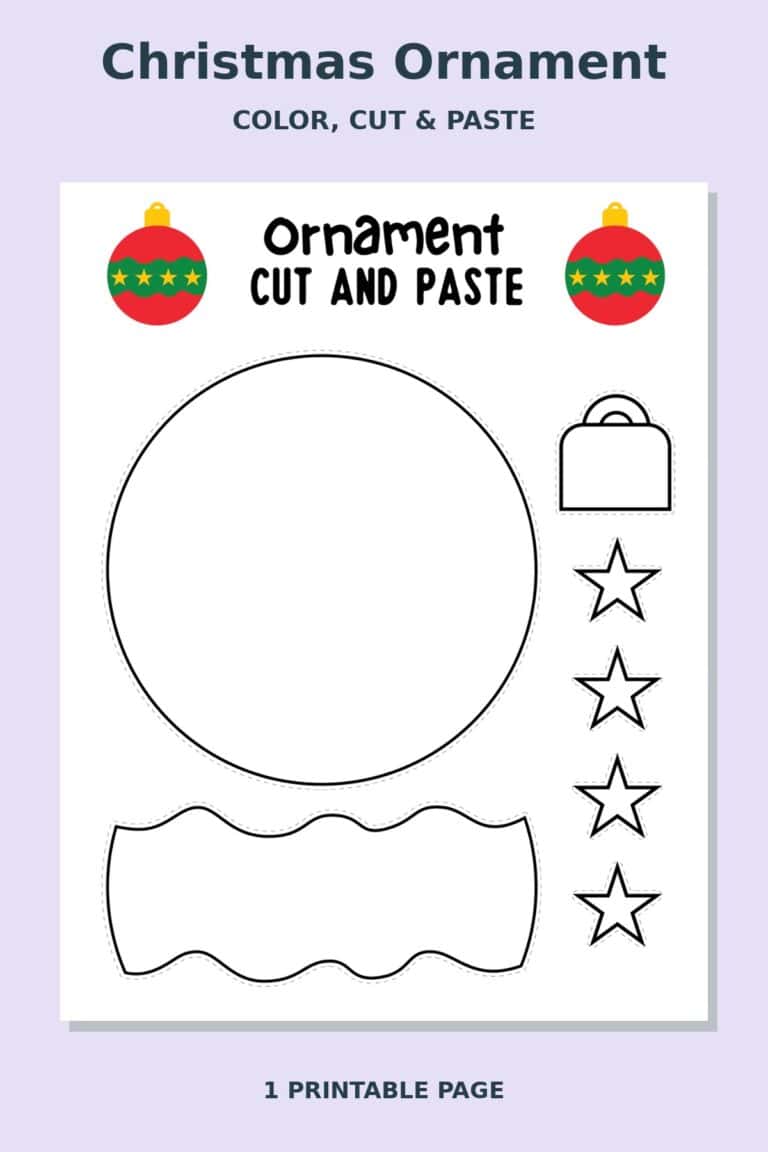 Christmas Ornament Cut and Paste Craft