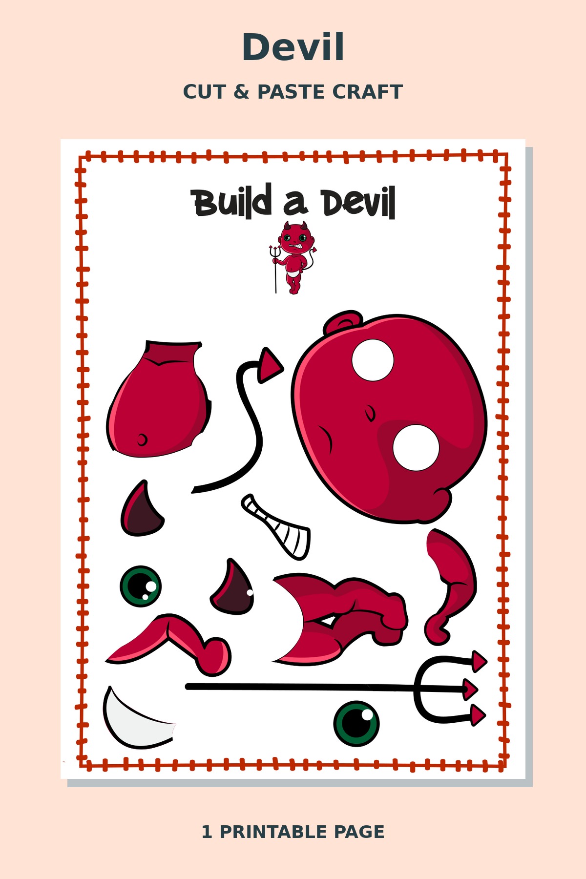 Devil Cut and Paste Craft