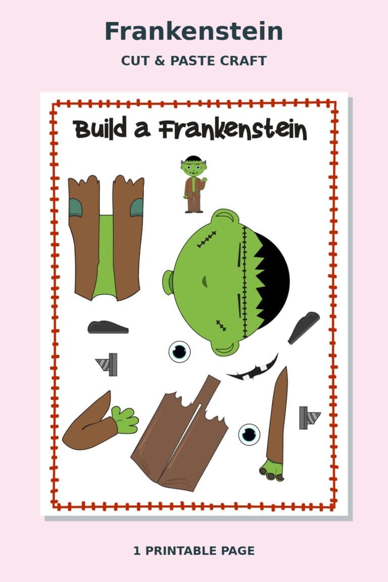 Frankenstein Cut and Paste Craft