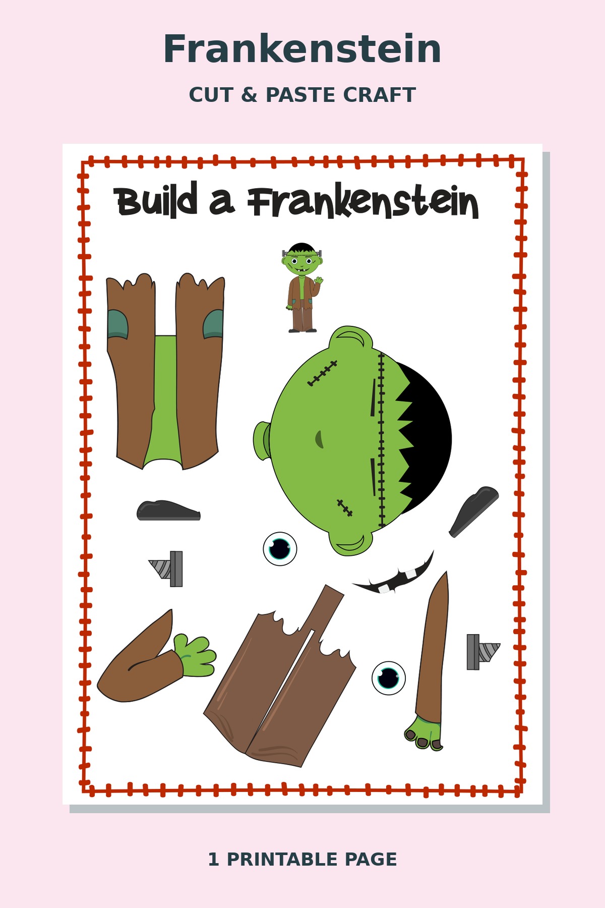 Frankenstein Cut and Paste Craft