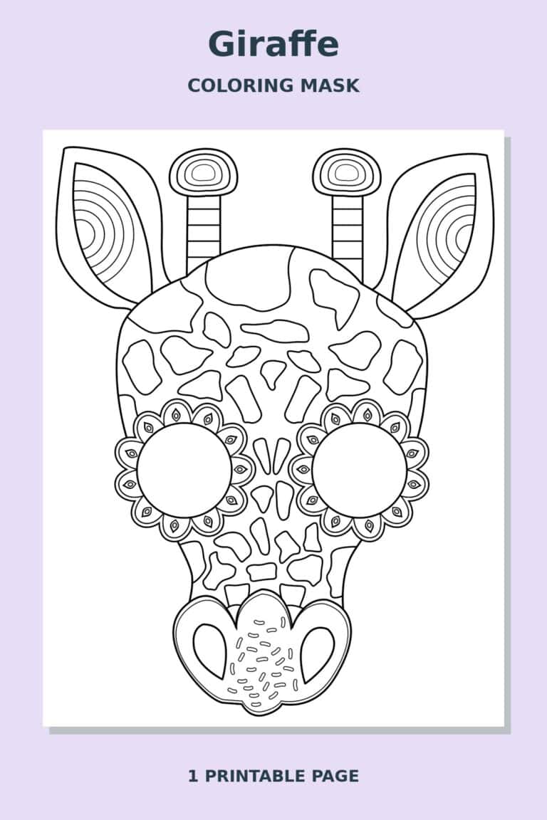 Giraffe Mandala Coloring Mask