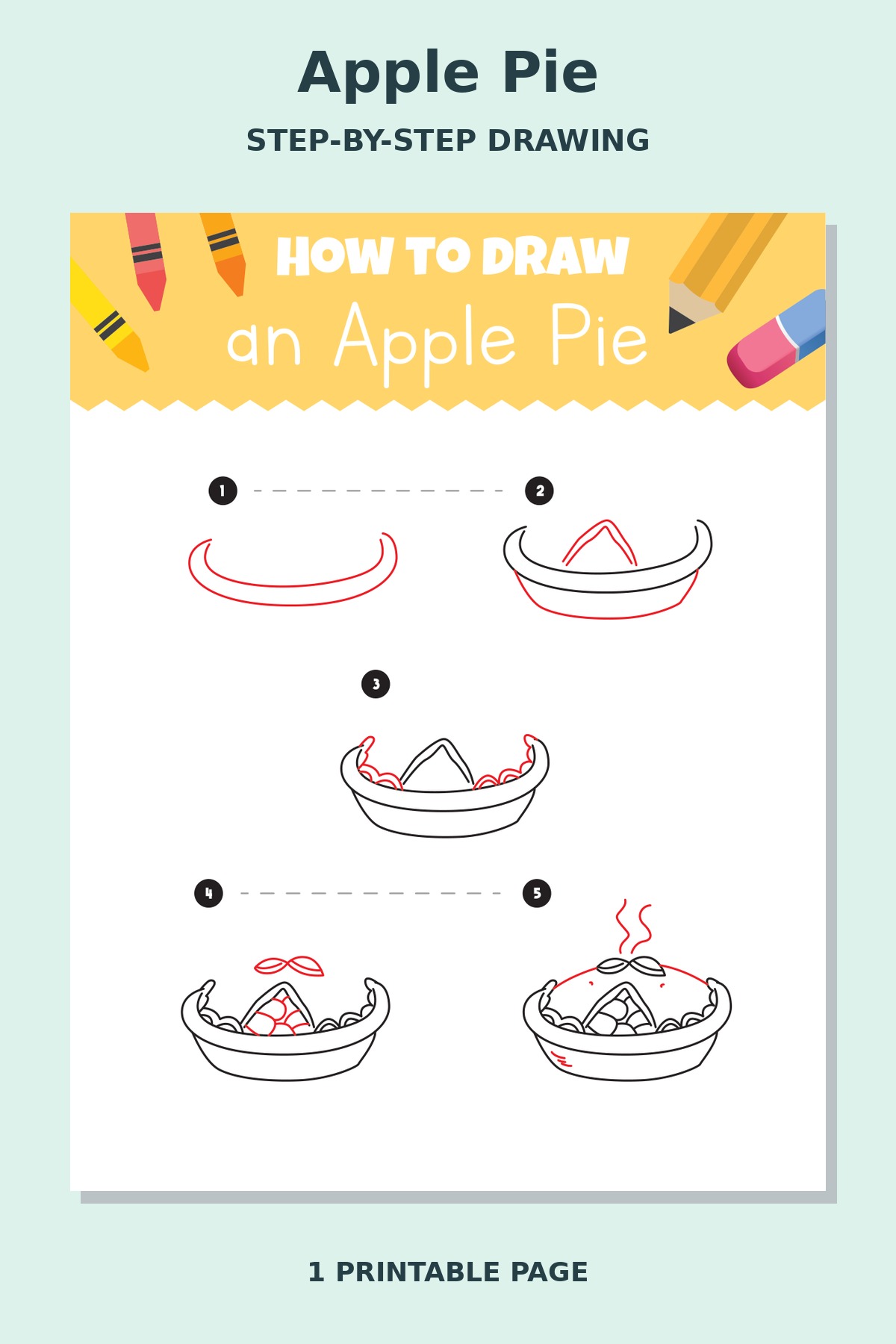 How to Draw Apple Pie