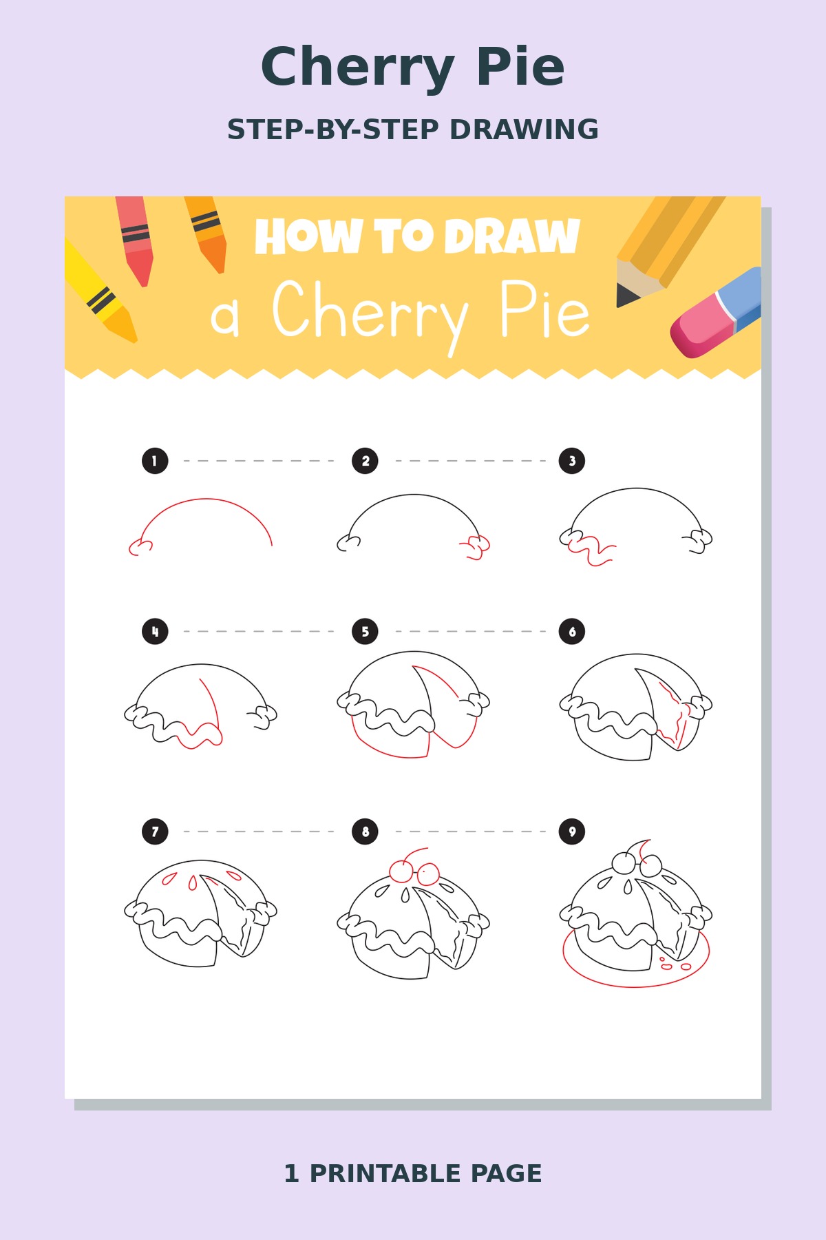 How to Draw Cherry Pie