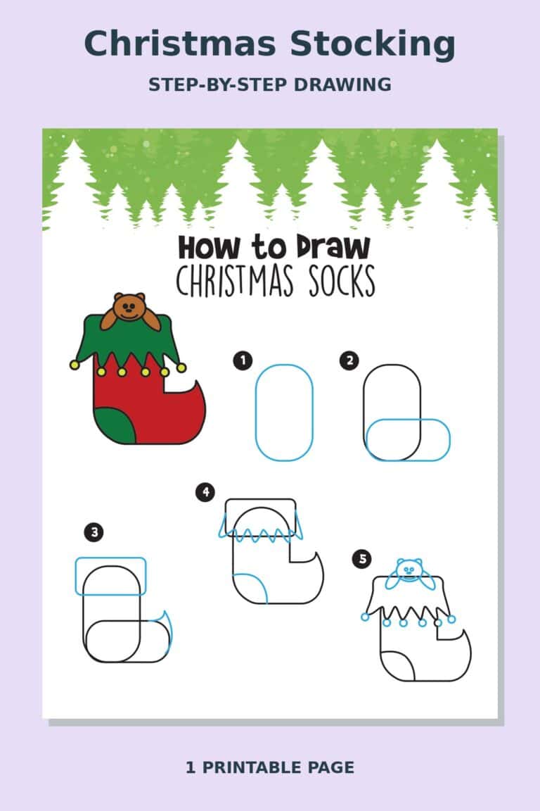 How to Draw Christmas Stocking