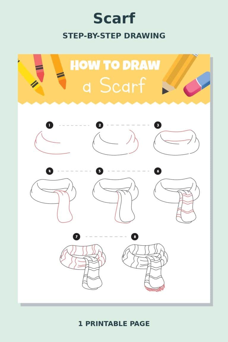 How to Draw Scarf
