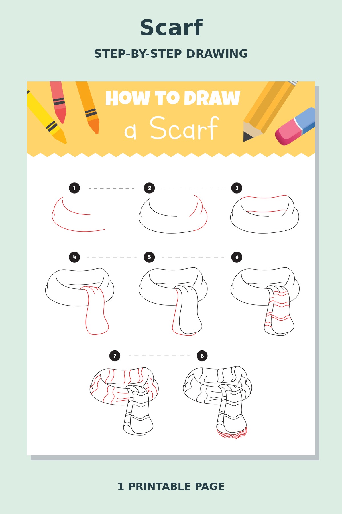 How to Draw Scarf