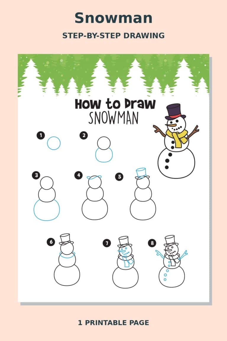 How to Draw Snowman
