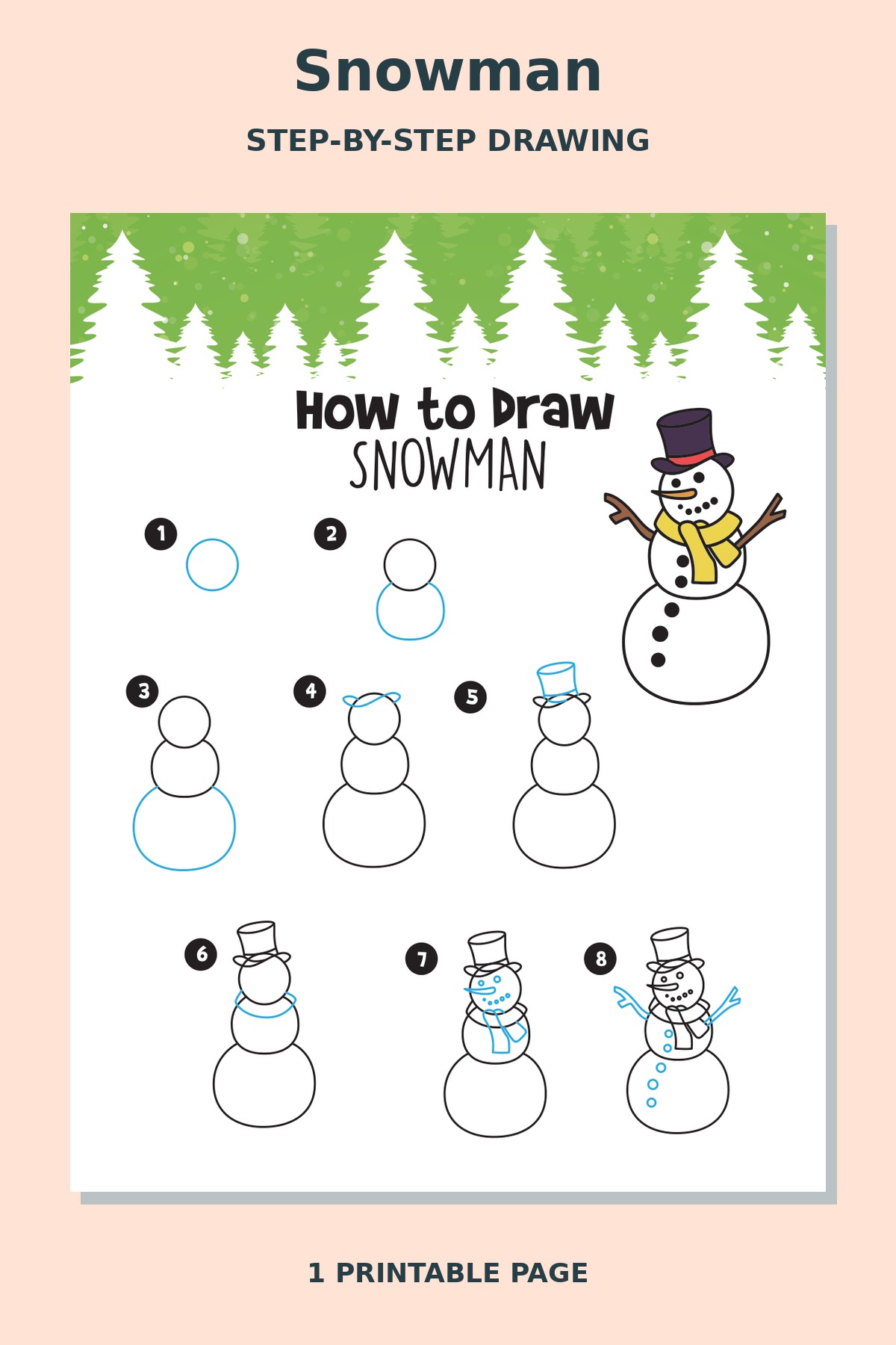How to Draw Snowman