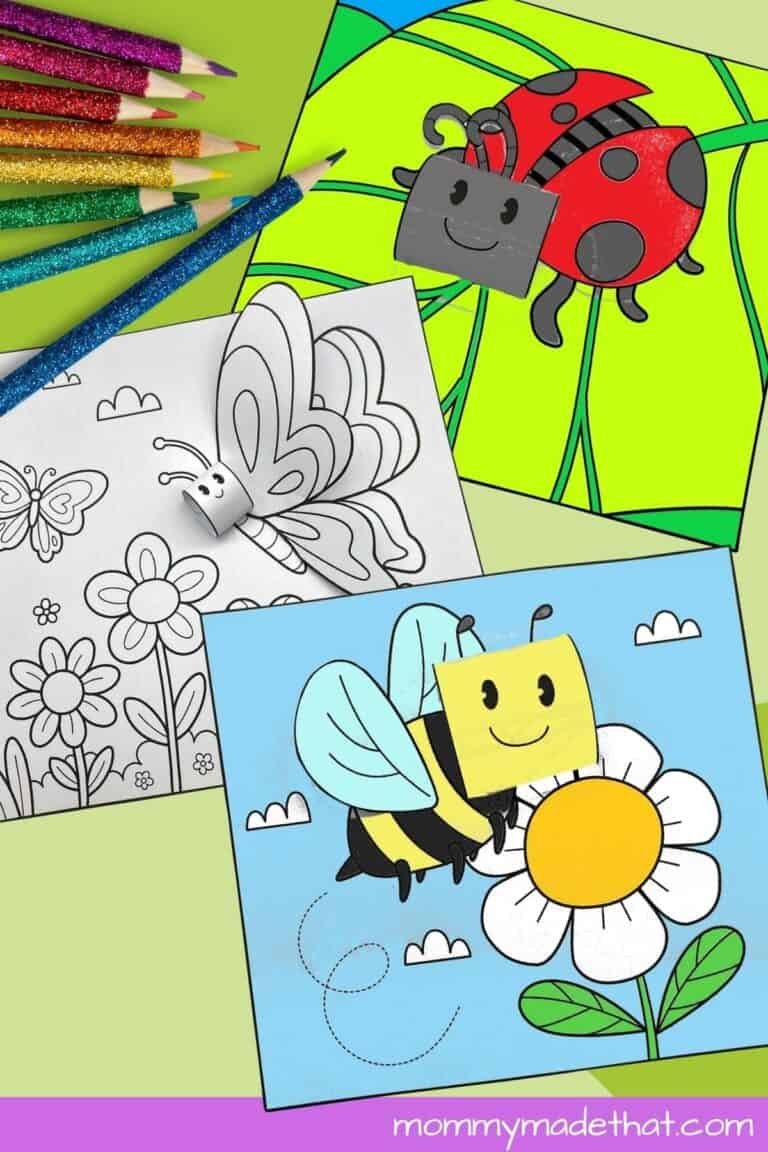 3D Bug Coloring Pages