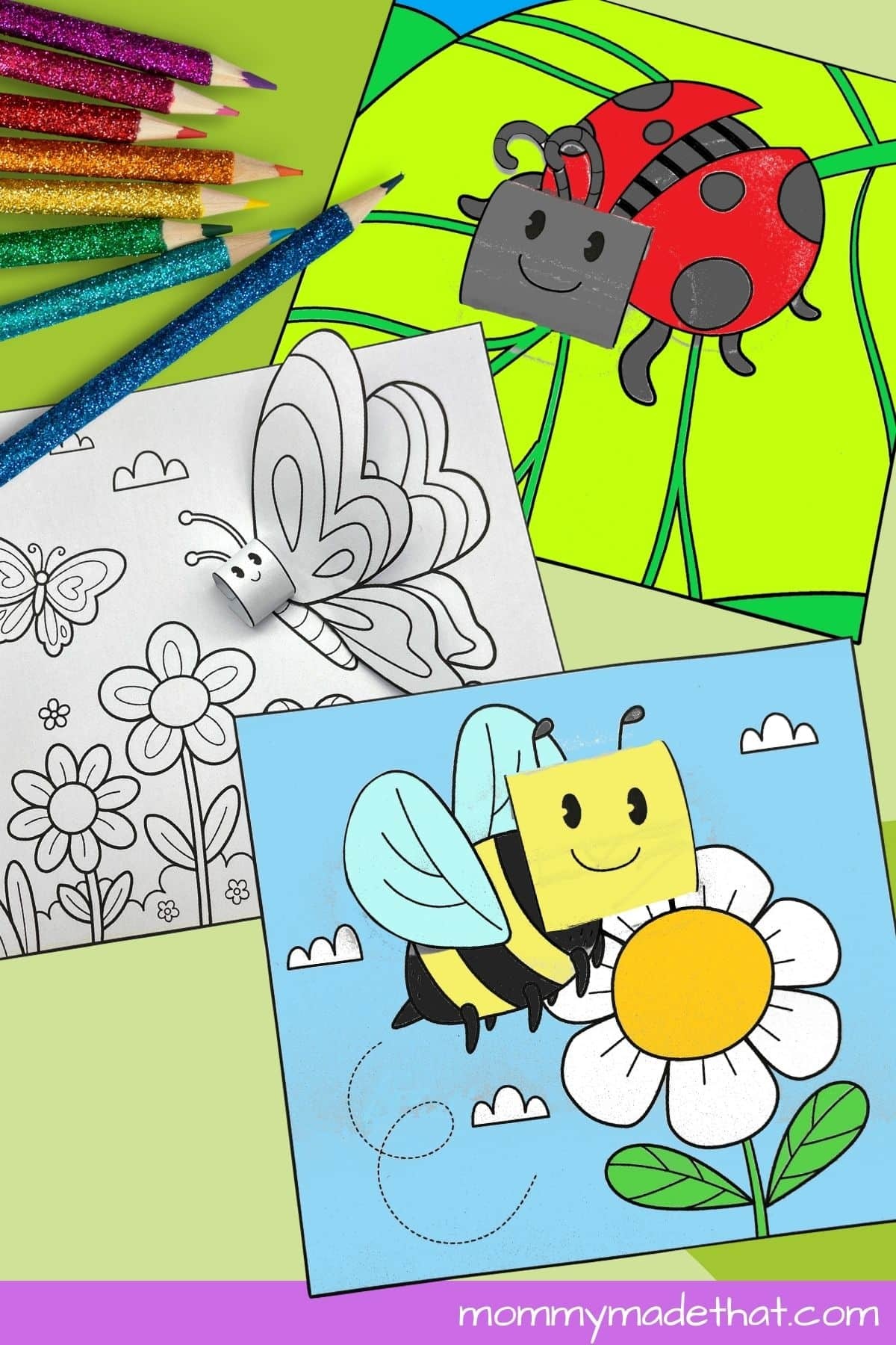 3D Bug Coloring Pages