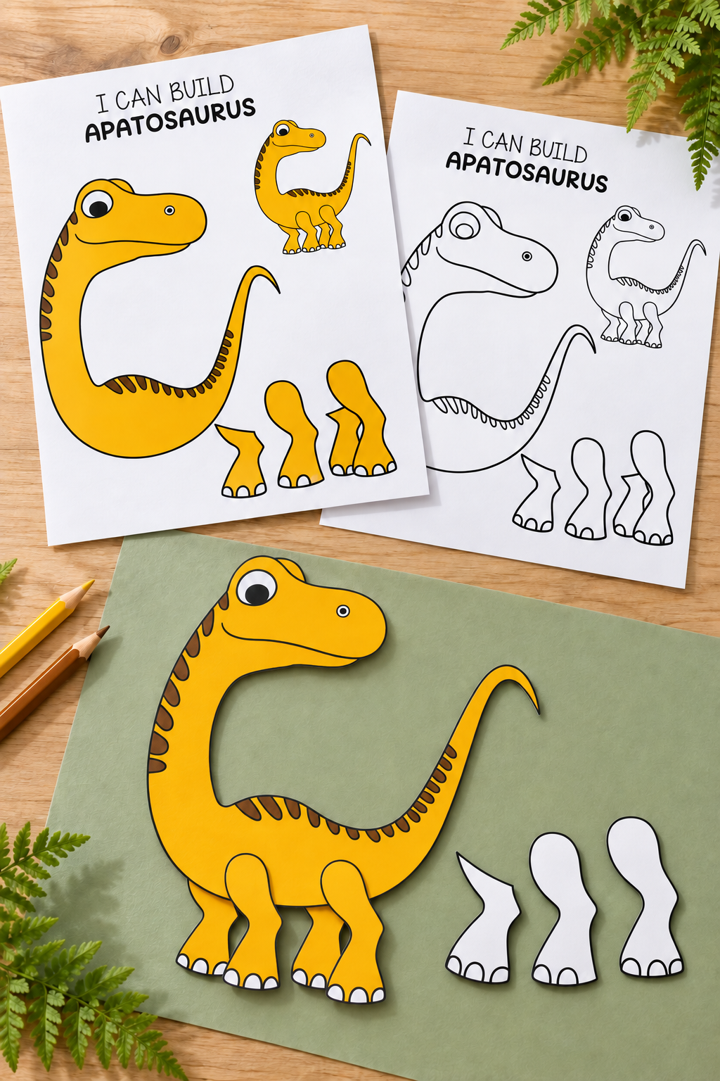 Apatosaurus Cut and Paste Craft