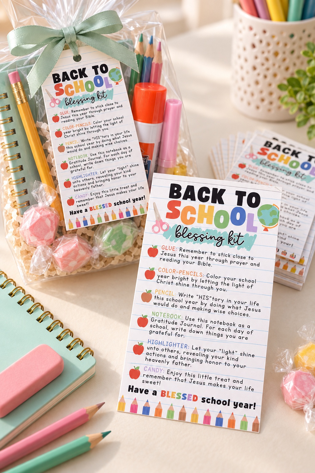Back to School Blessing Kit Tags