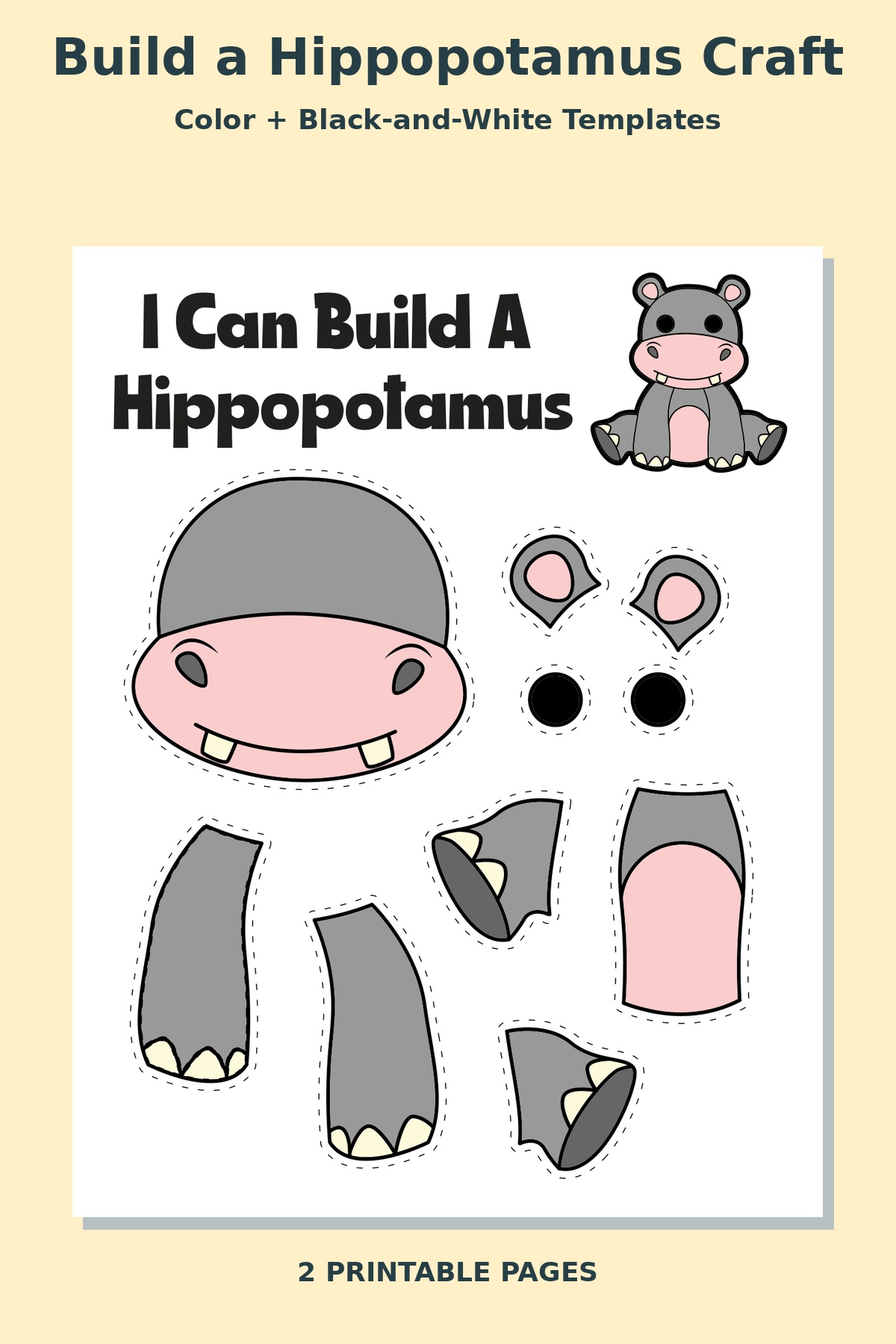 Build a Hippopotamus Craft