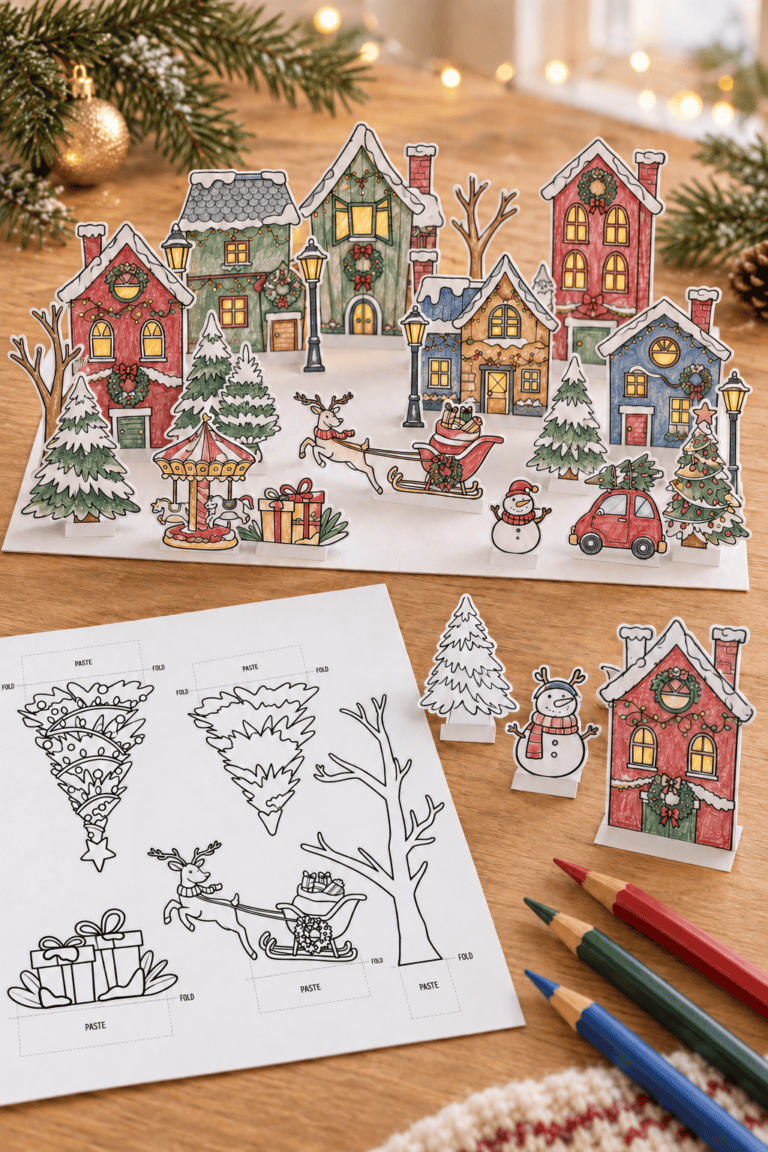 Christmas Village Paper Build
